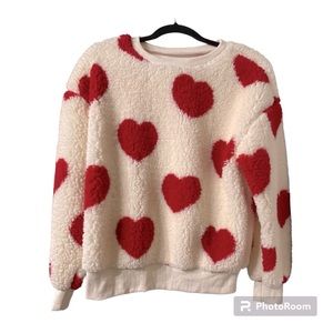 Sherpa pullover sweater size medium.